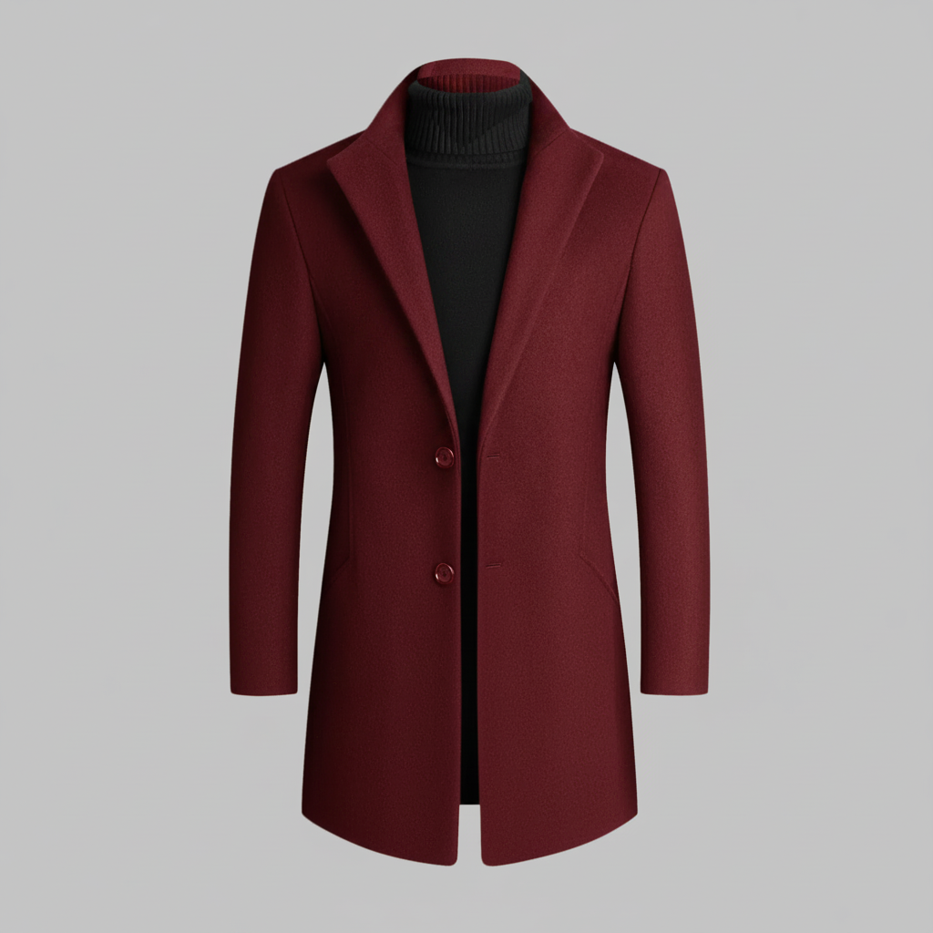Men's Notched Lapel Overcoat | Stylish Winter Coat 7