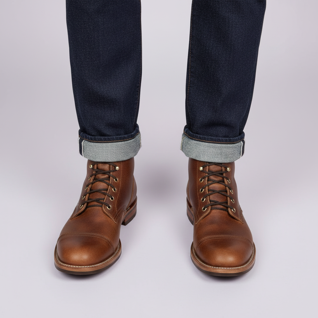 Men's Classic Ankle Work Boots | Durable Lace-Up Design