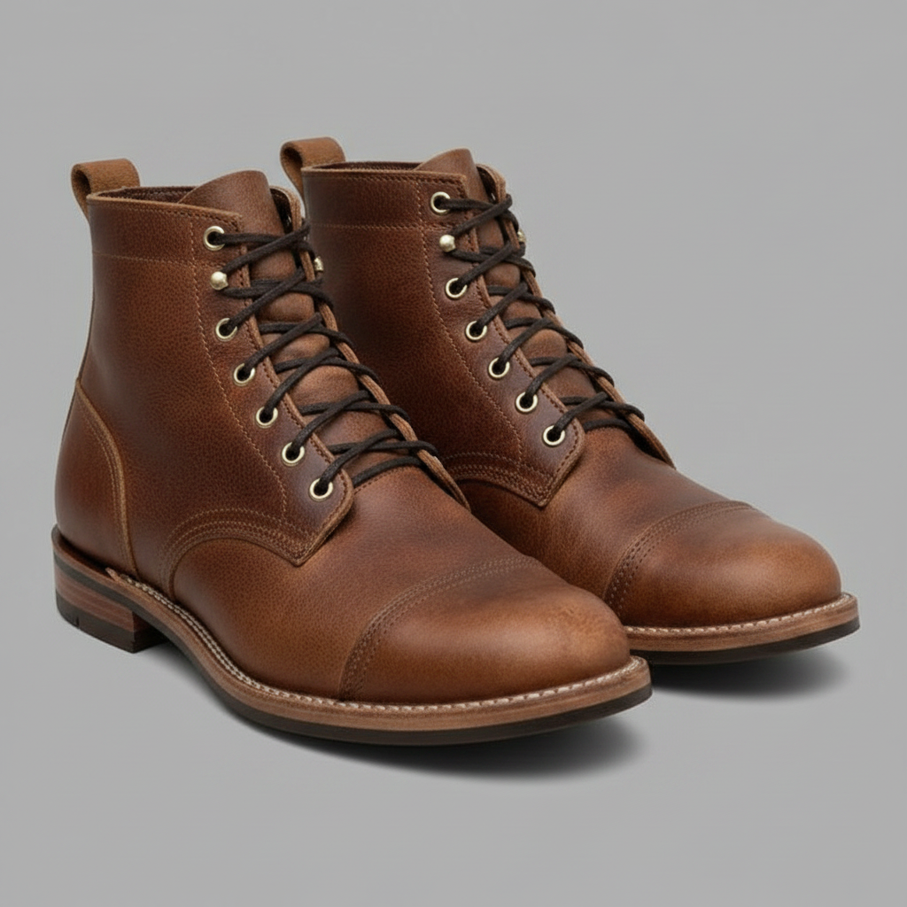 Men's Classic Ankle Work Boots | Durable Lace-Up Design