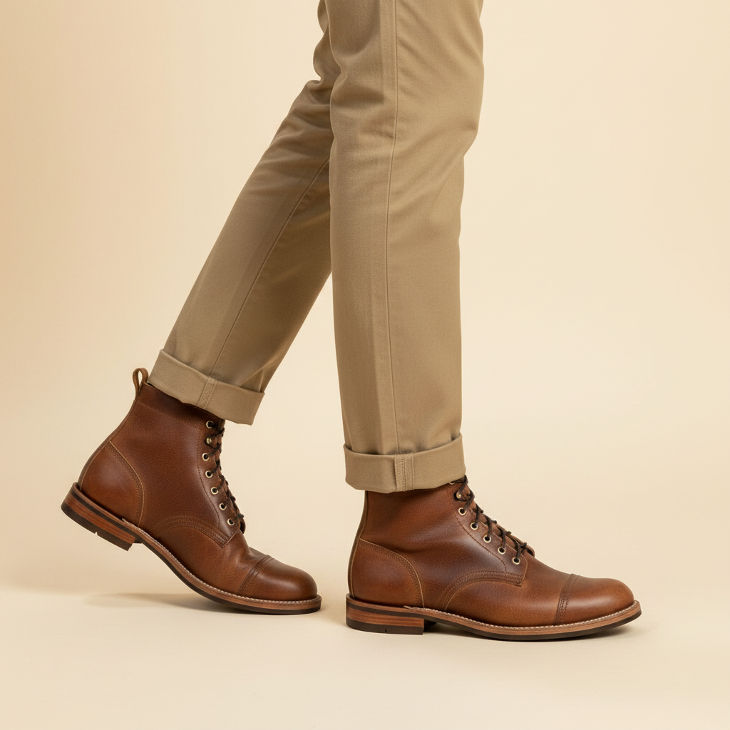 Men's Classic Ankle Work Boots | Durable Lace-Up Design