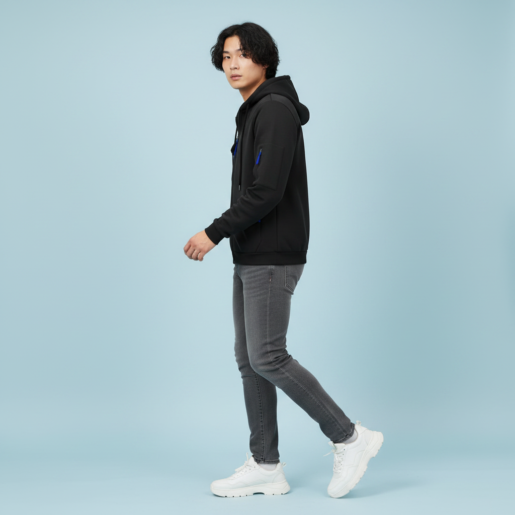 Men's Utility Zip-Up Hoodie | Casual Sweatshirt for Men