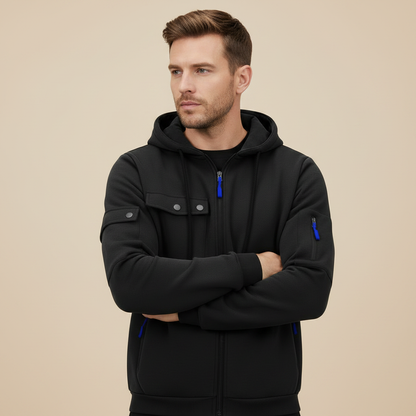 Men's Utility Zip-Up Hoodie | Casual Sweatshirt for Men