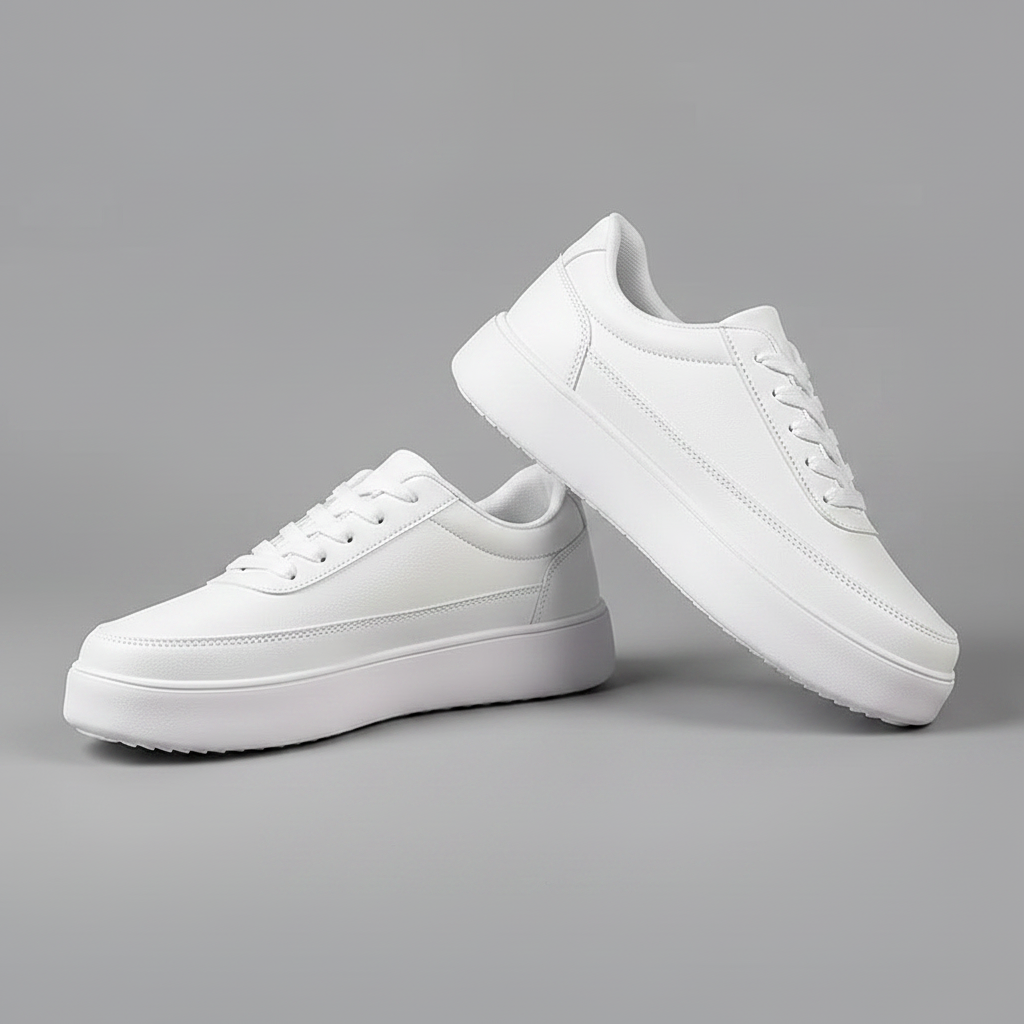 Men's White Platform Sneakers | Casual Trainers