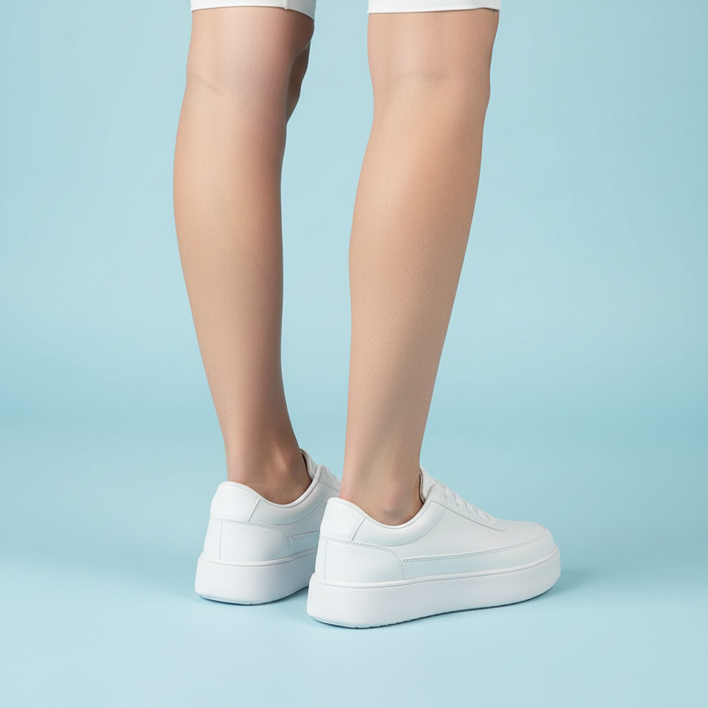 Men's White Platform Sneakers | Casual Trainers