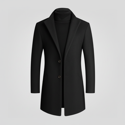 Men's Notched Lapel Overcoat | Stylish Winter Coat 0