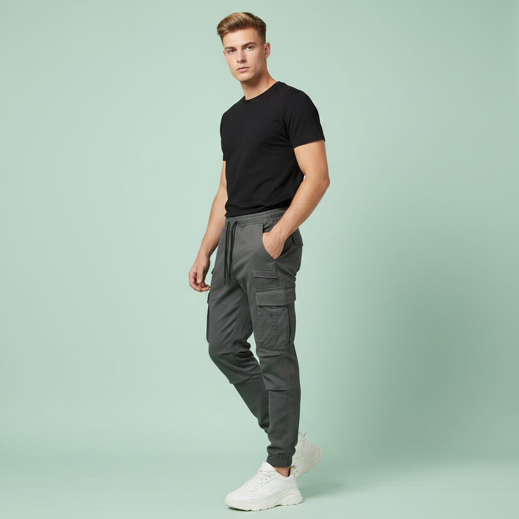 Men's Tactical Cargo Pants | Black Cargo Trousers