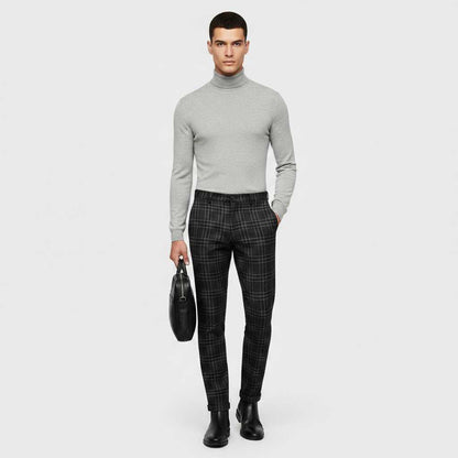 Sasha Checked Chinos | Men's Trousers for Casual Style