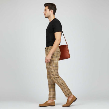 Sasha Checked Chinos | Men's Trousers for Casual Style