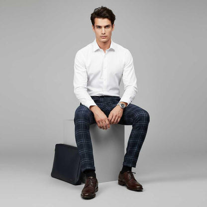 Sasha Checked Chinos | Men's Trousers for Casual Style