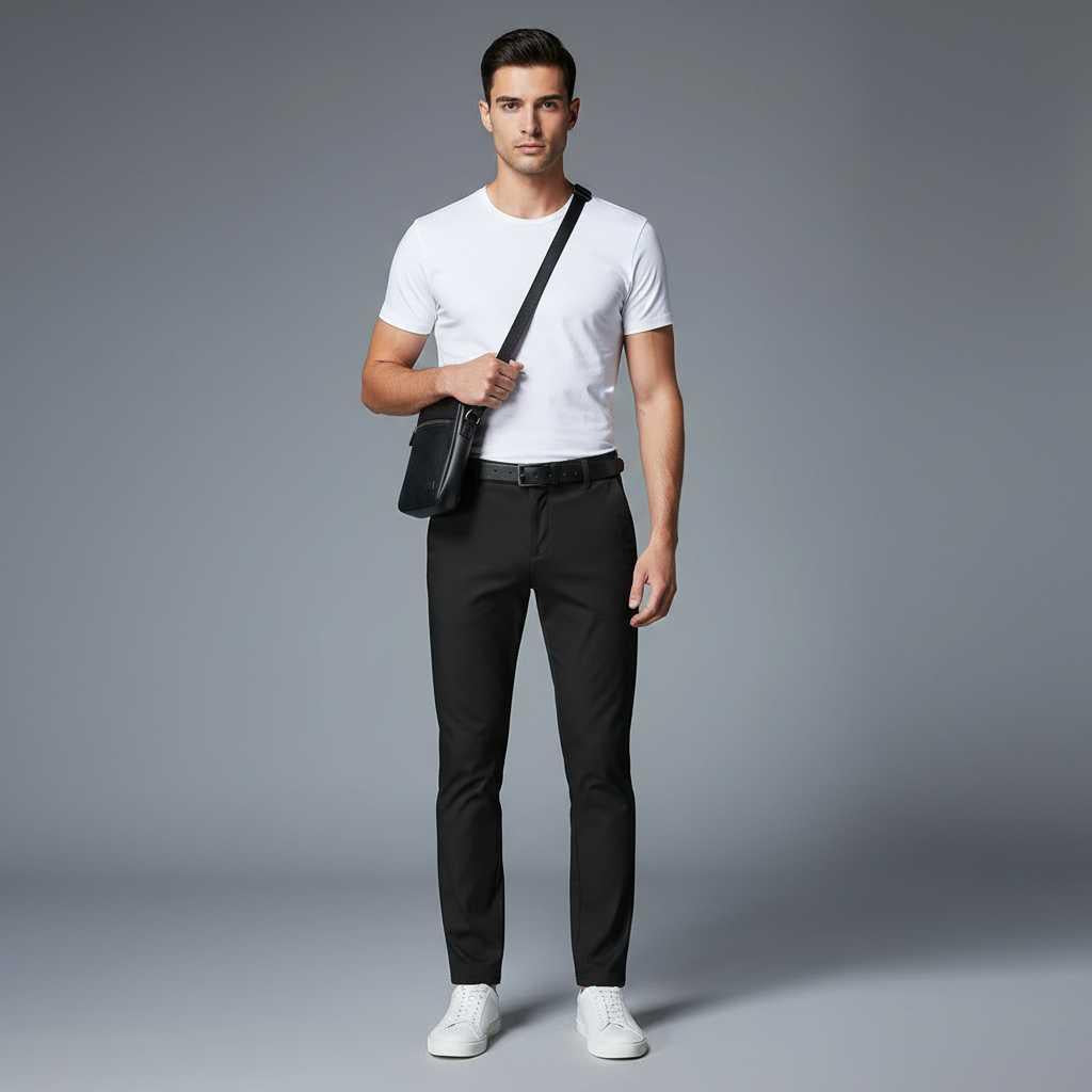 Saul Men's Slim Fit Stretch Trousers | Comfortable Casual Pants