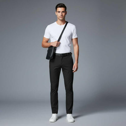 Saul Men's Slim Fit Stretch Trousers | Comfortable Casual Pants