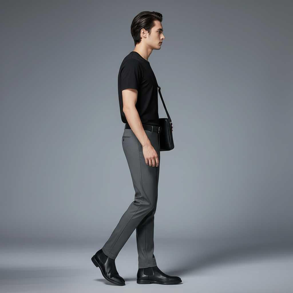 Saul Men's Slim Fit Stretch Trousers | Comfortable Casual Pants