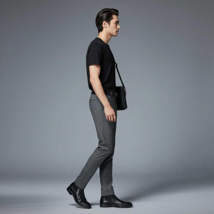 Saul Men's Slim Fit Stretch Trousers | Comfortable Casual Pants