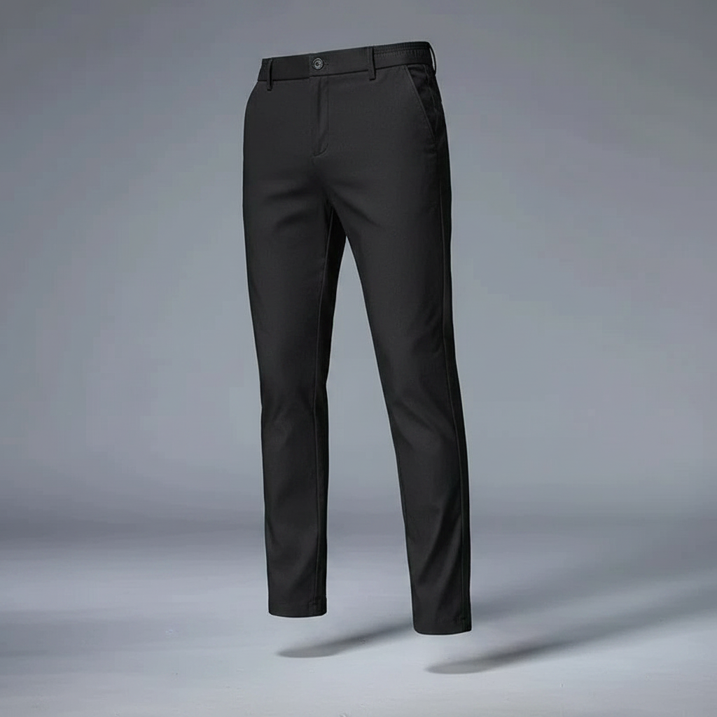 Saul Men's Slim Fit Stretch Trousers | Comfortable Casual Pants 0