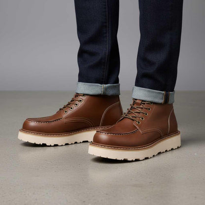 Uriel Lace-Up Ankle Boots | Men's Durable Leather Footwear