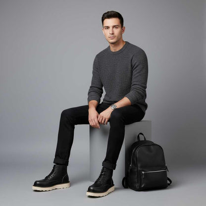 Uriel Lace-Up Ankle Boots | Men's Durable Leather Footwear